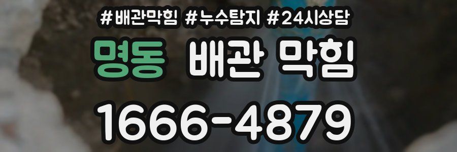 명동 배관 막힘