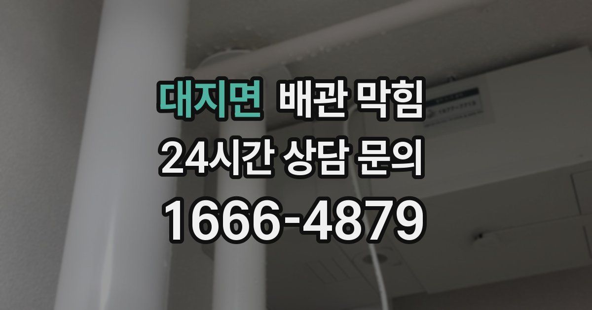 대지면 배관 막힘