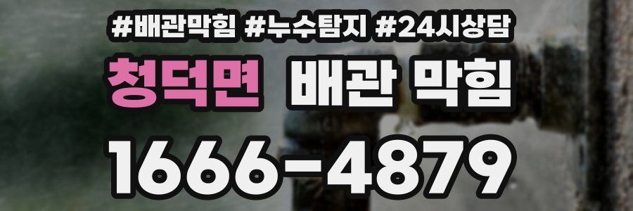 청덕면 배관 막힘