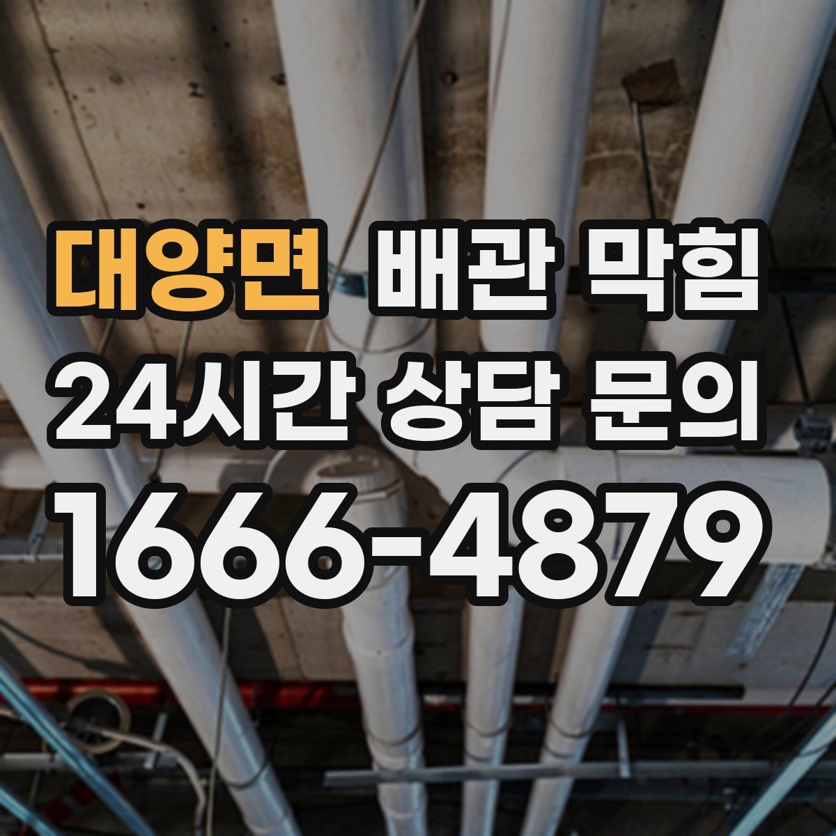 대양면 배관 막힘