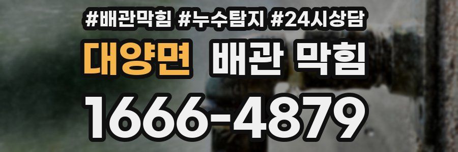 대양면 배관 막힘