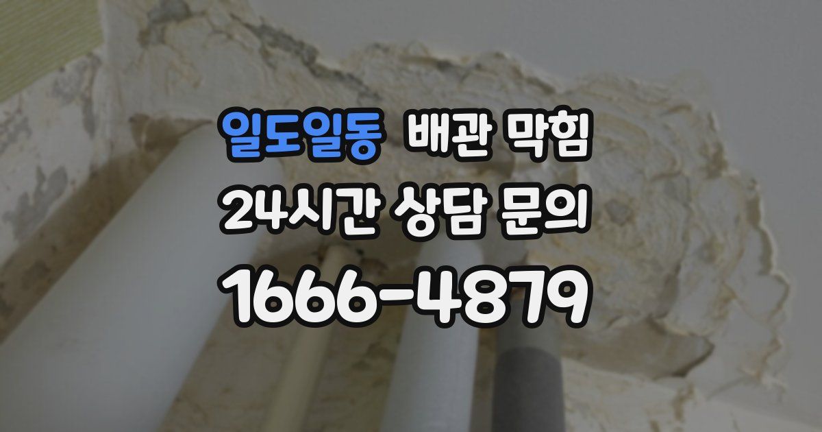 일도일동 배관 막힘