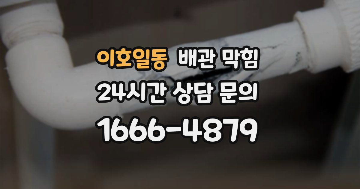 이호일동 배관 막힘