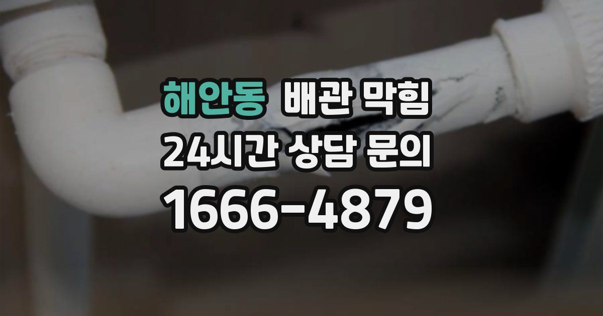 해안동 배관 막힘