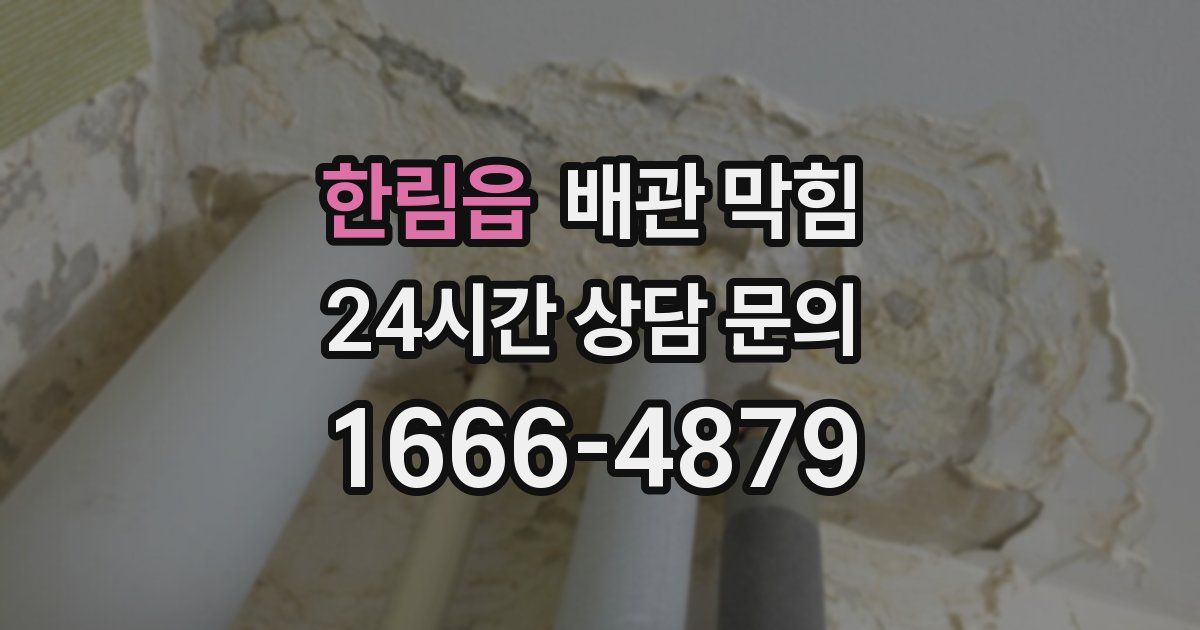 한림읍 배관 막힘