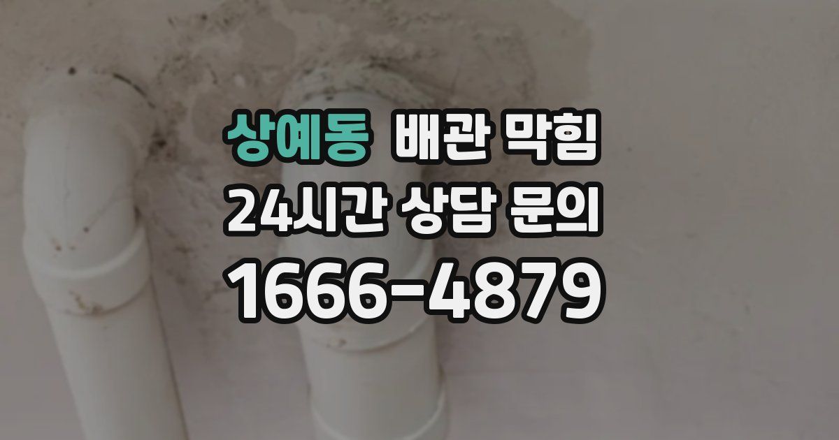 상예동 배관 막힘
