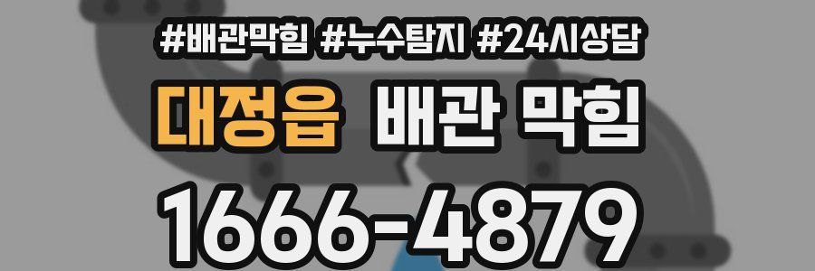 대정읍 배관 막힘