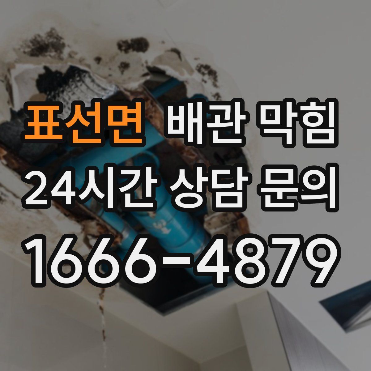 표선면 배관 막힘