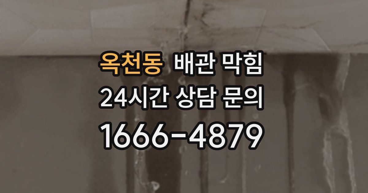 옥천동 배관 막힘