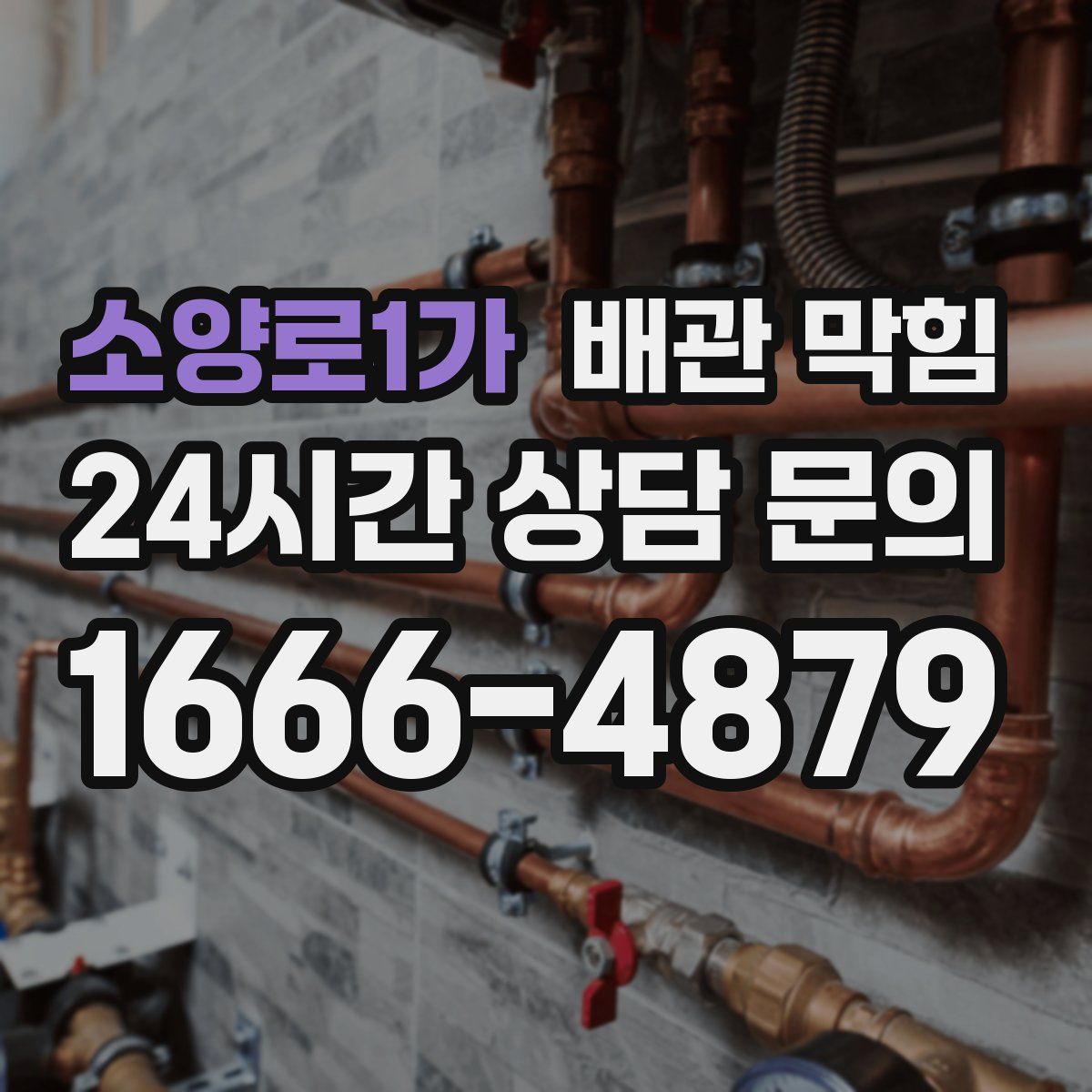 소양로1가 배관 막힘