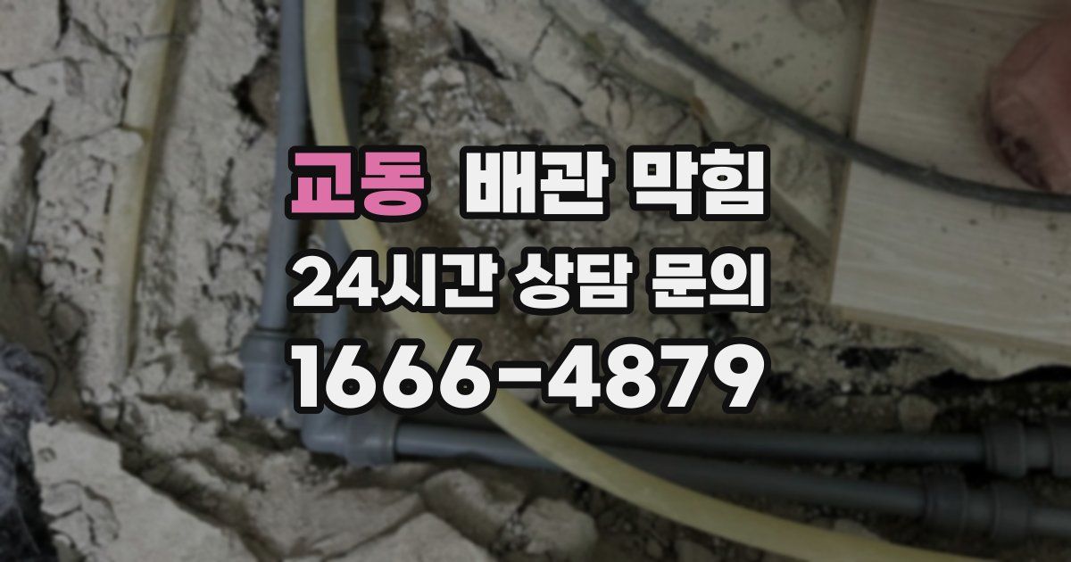 교동 배관 막힘
