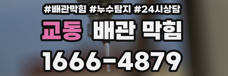 교동 배관 막힘