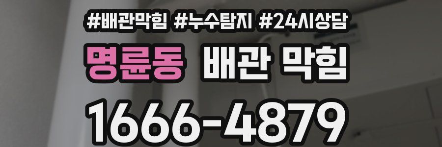 명륜동 배관 막힘