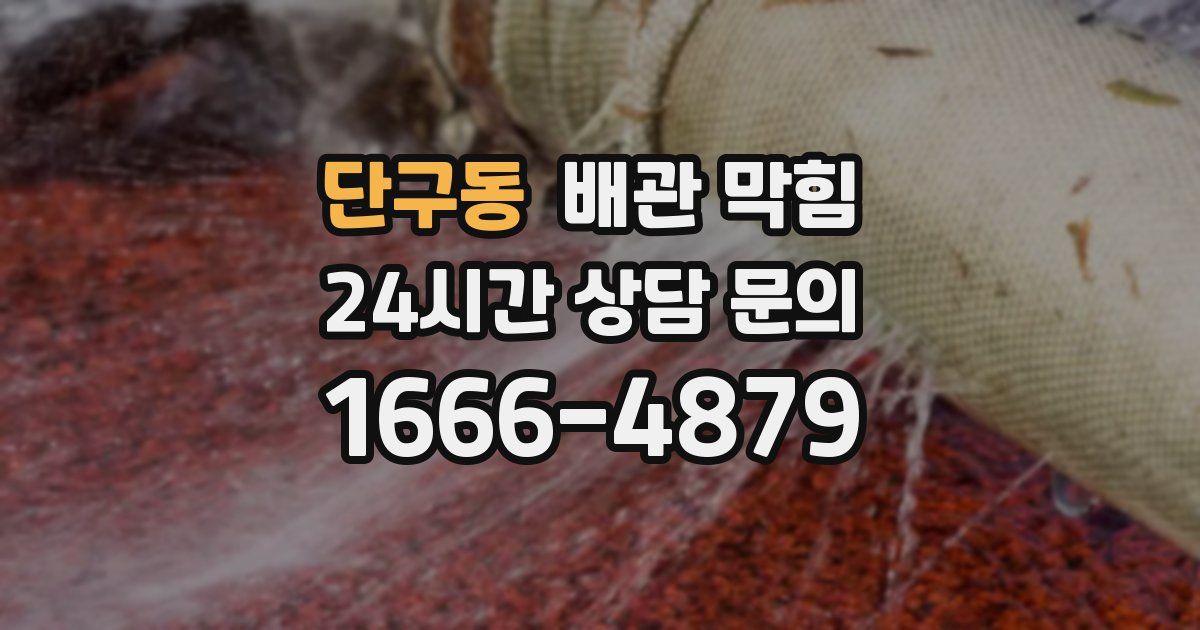 단구동 배관 막힘