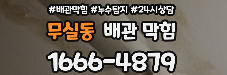 무실동 배관 막힘