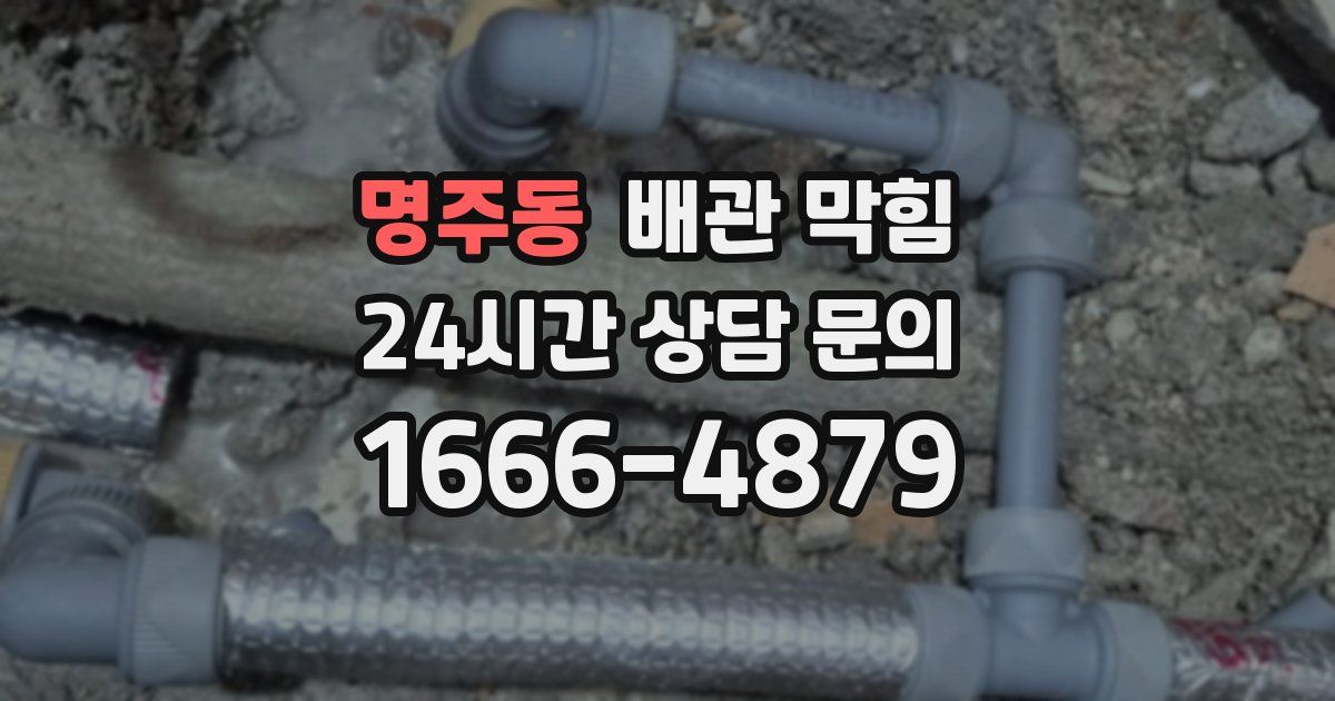 명주동 배관 막힘