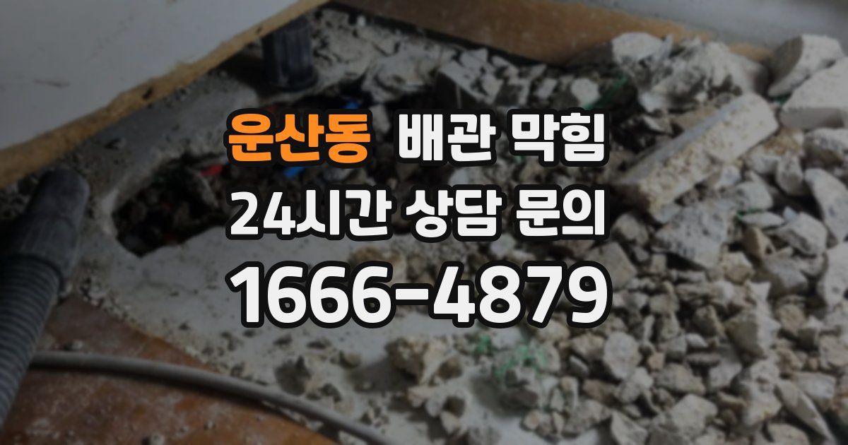 운산동 배관 막힘