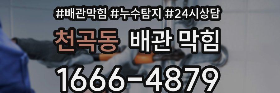천곡동 배관 막힘