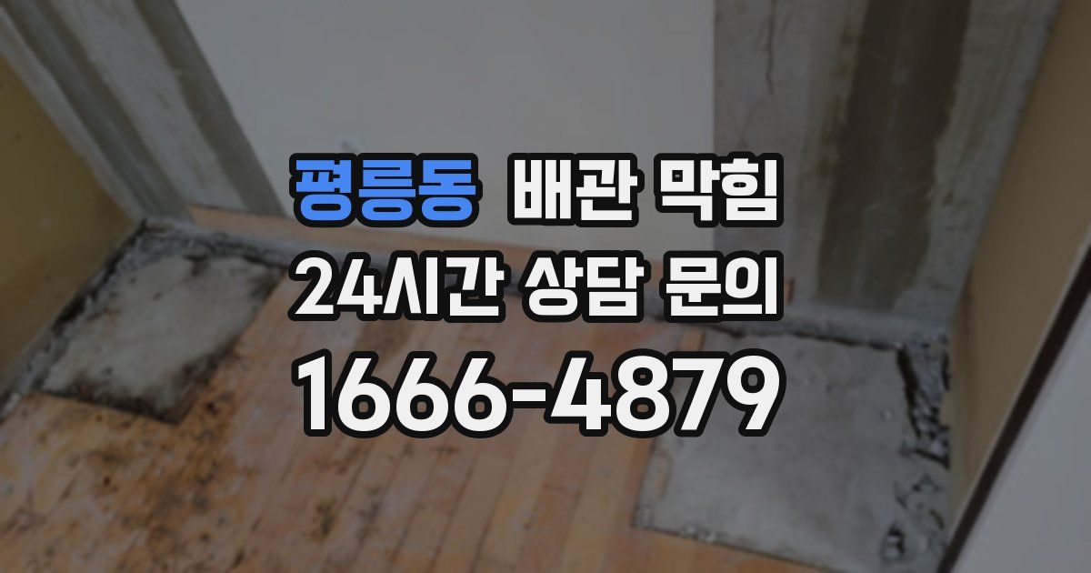 평릉동 배관 막힘