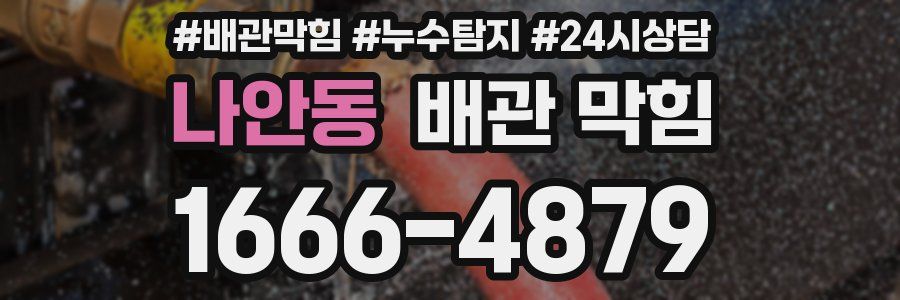 나안동 배관 막힘