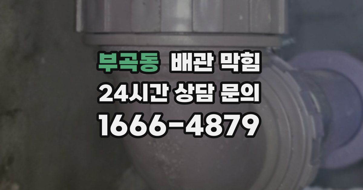 부곡동 배관 막힘