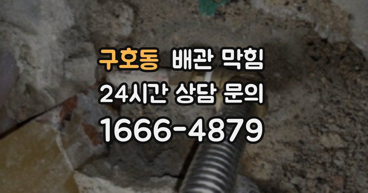 구호동 배관 막힘