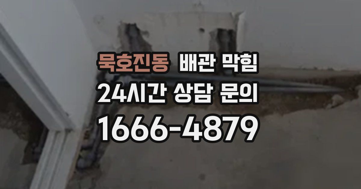 묵호진동 배관 막힘