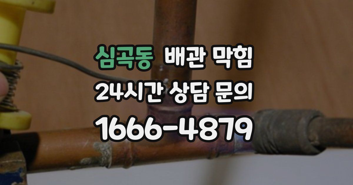 심곡동 배관 막힘