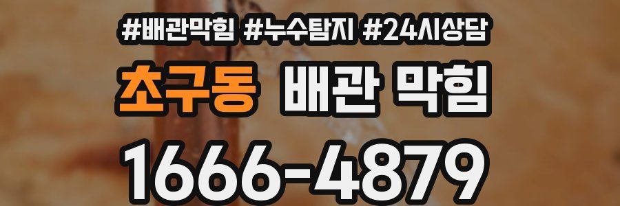 초구동 배관 막힘