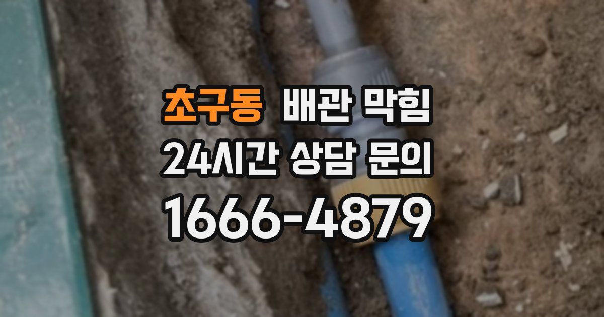 초구동 배관 막힘