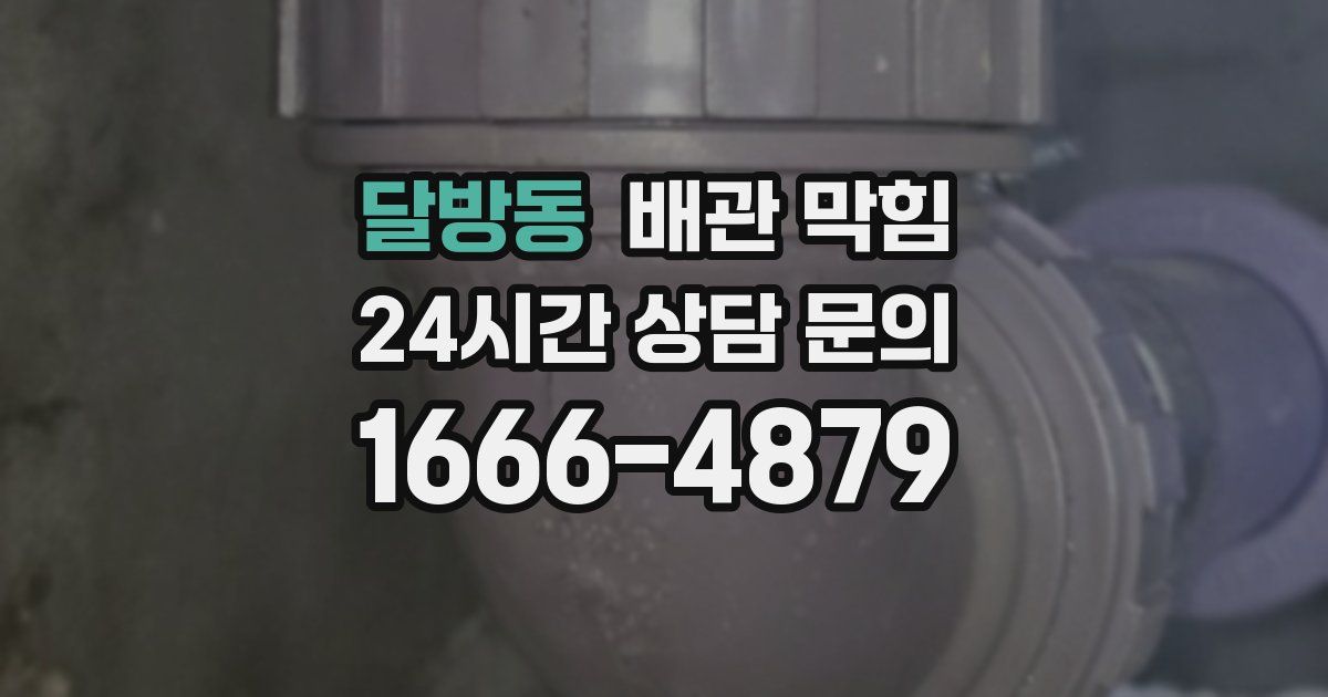달방동 배관 막힘