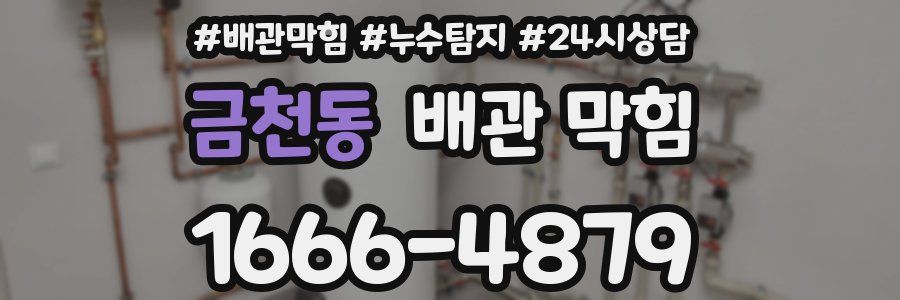 금천동 배관 막힘