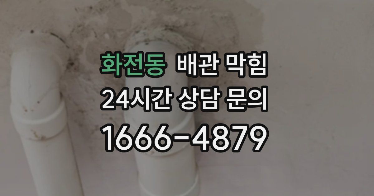 화전동 배관 막힘
