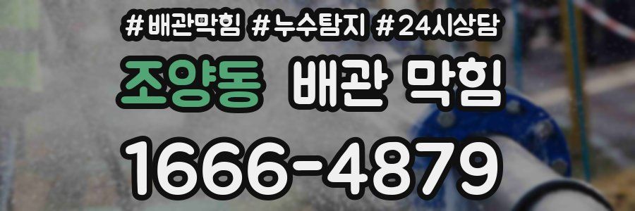 조양동 배관 막힘