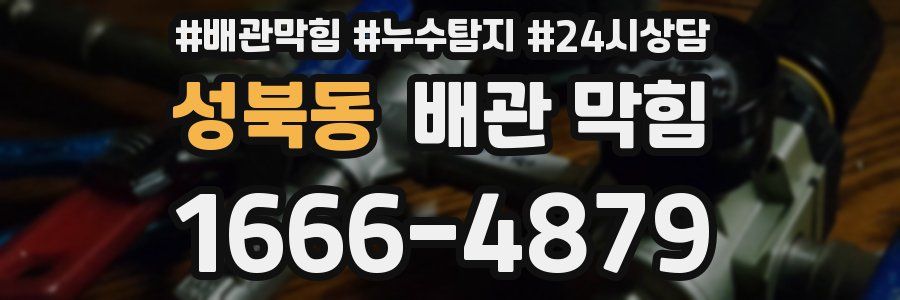 성북동 배관 막힘