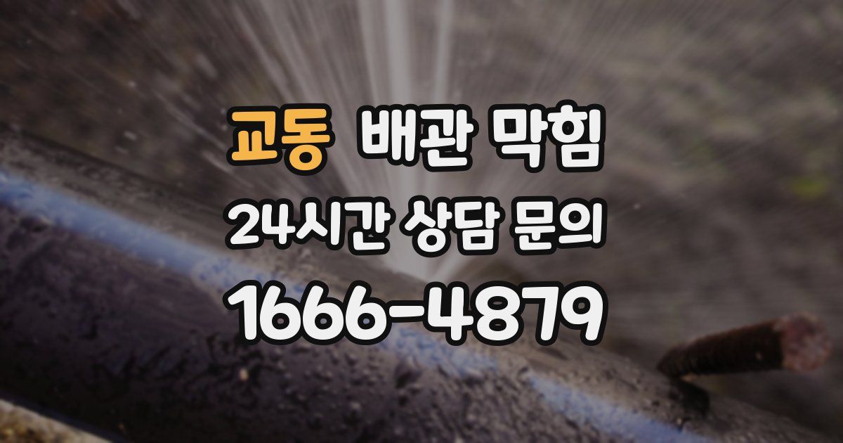 교동 배관 막힘