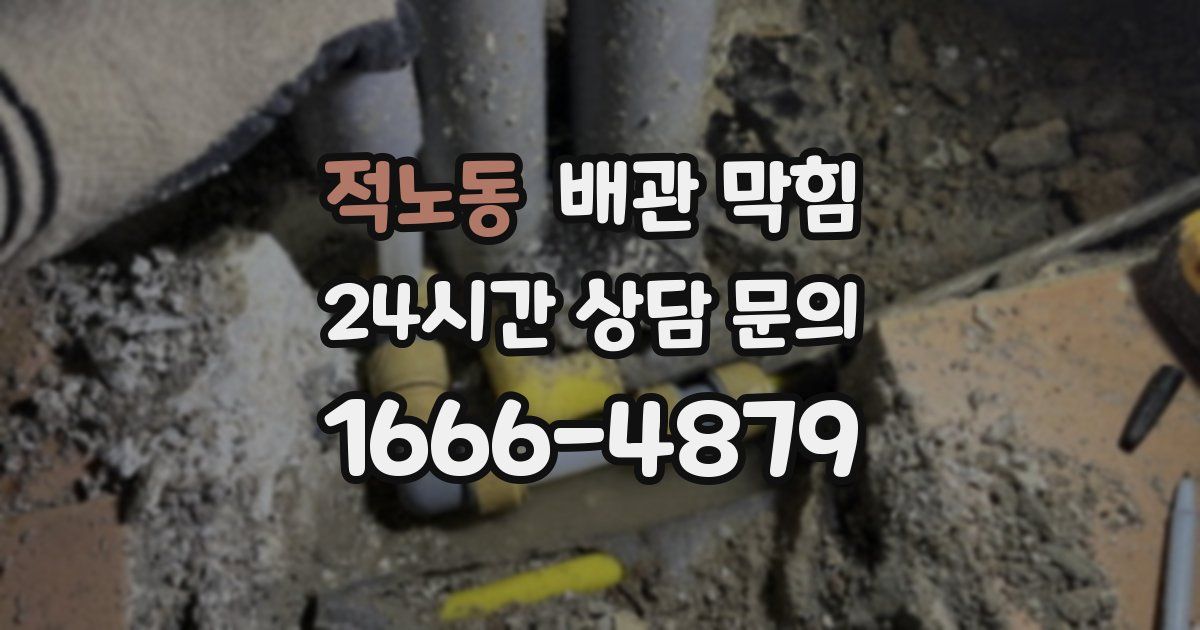 적노동 배관 막힘