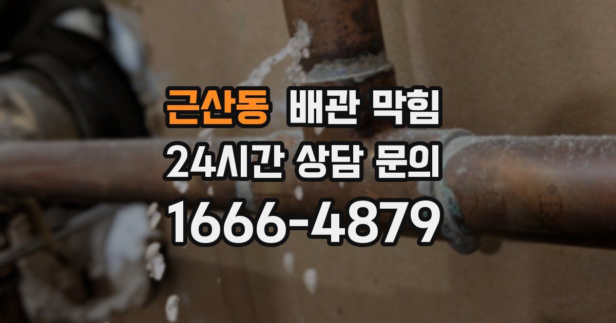 근산동 배관 막힘