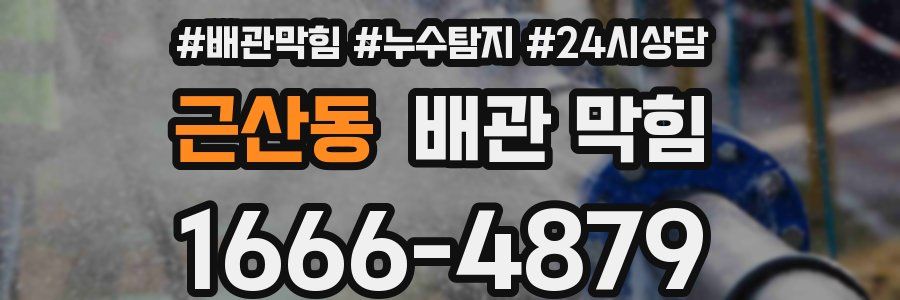 근산동 배관 막힘