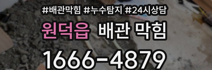 원덕읍 배관 막힘