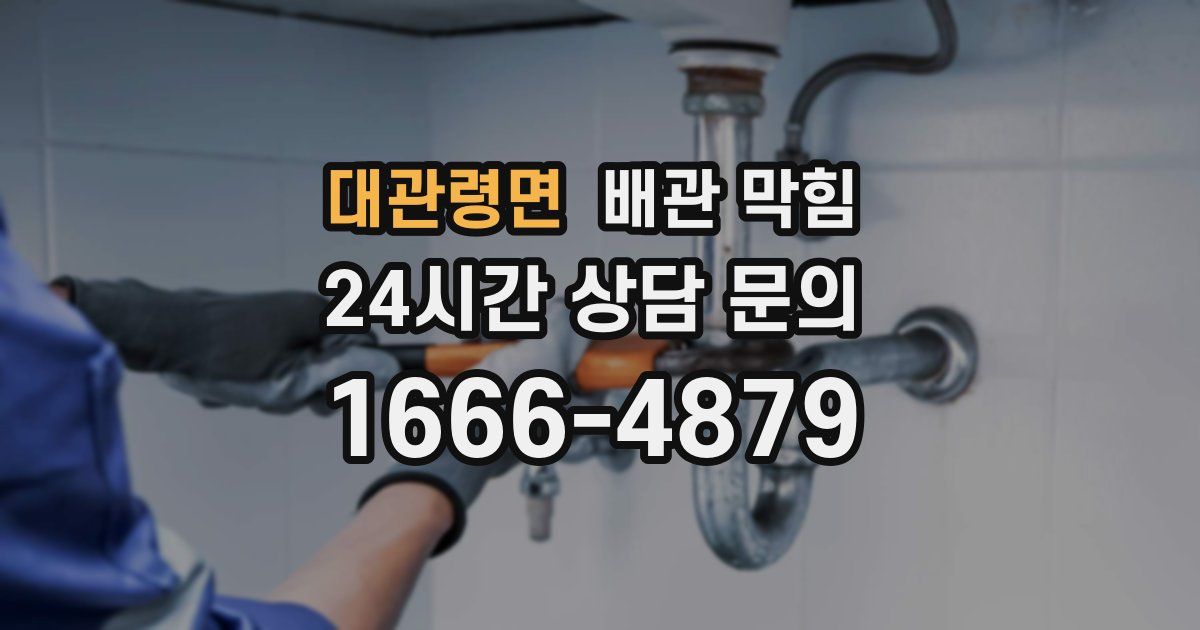 대관령면 배관 막힘