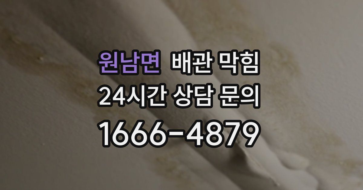 원남면 배관 막힘