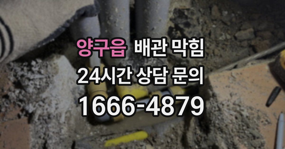 양구읍 배관 막힘