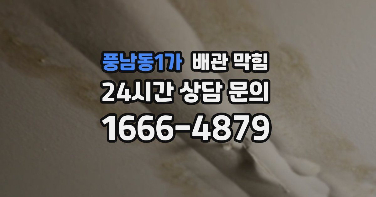 풍남동1가 배관 막힘