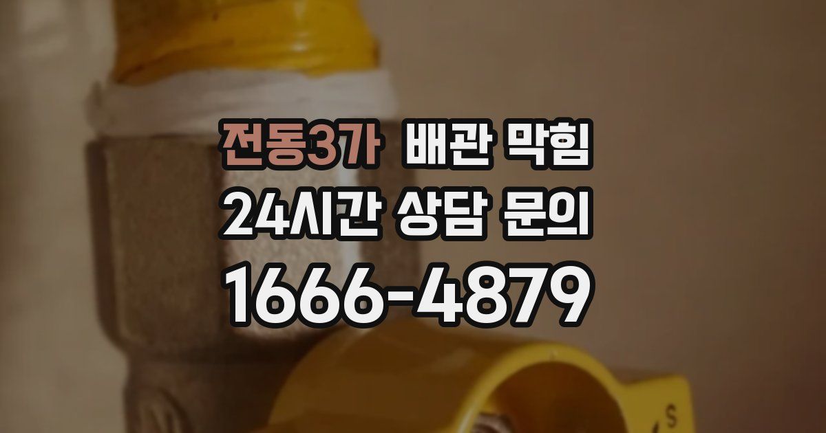 전동3가 배관 막힘