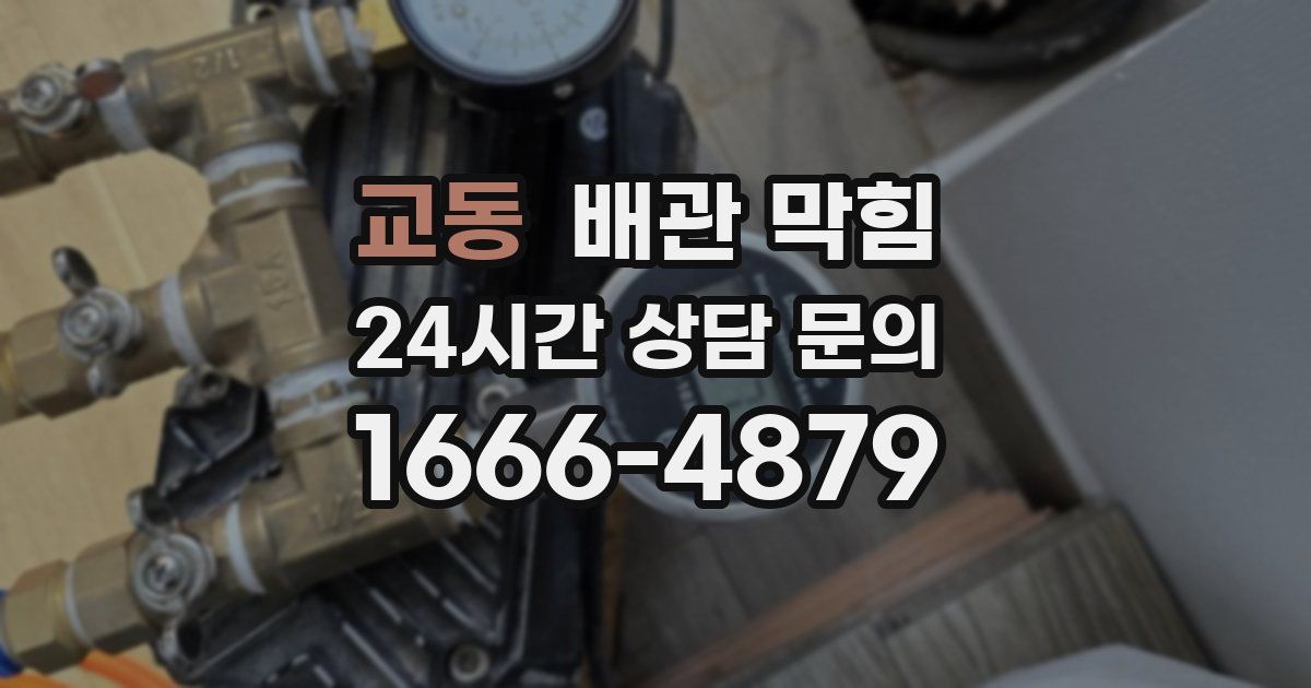 교동 배관 막힘