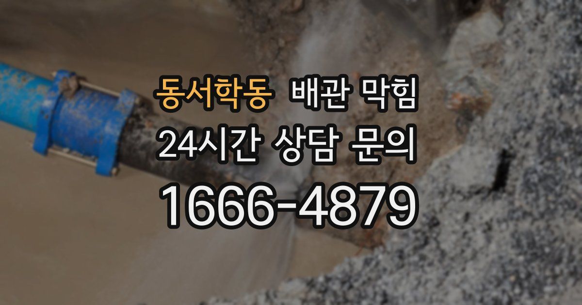 동서학동 배관 막힘