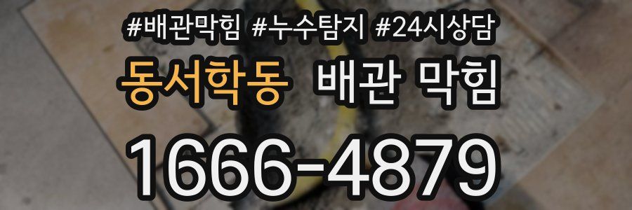 동서학동 배관 막힘