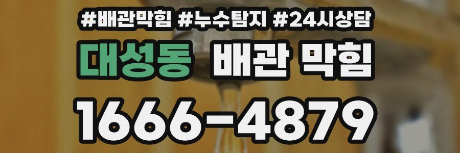 대성동 배관 막힘