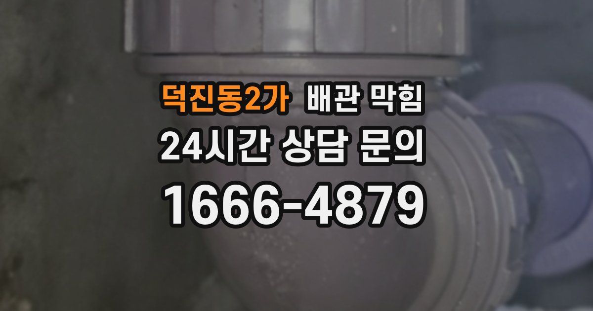덕진동2가 배관 막힘